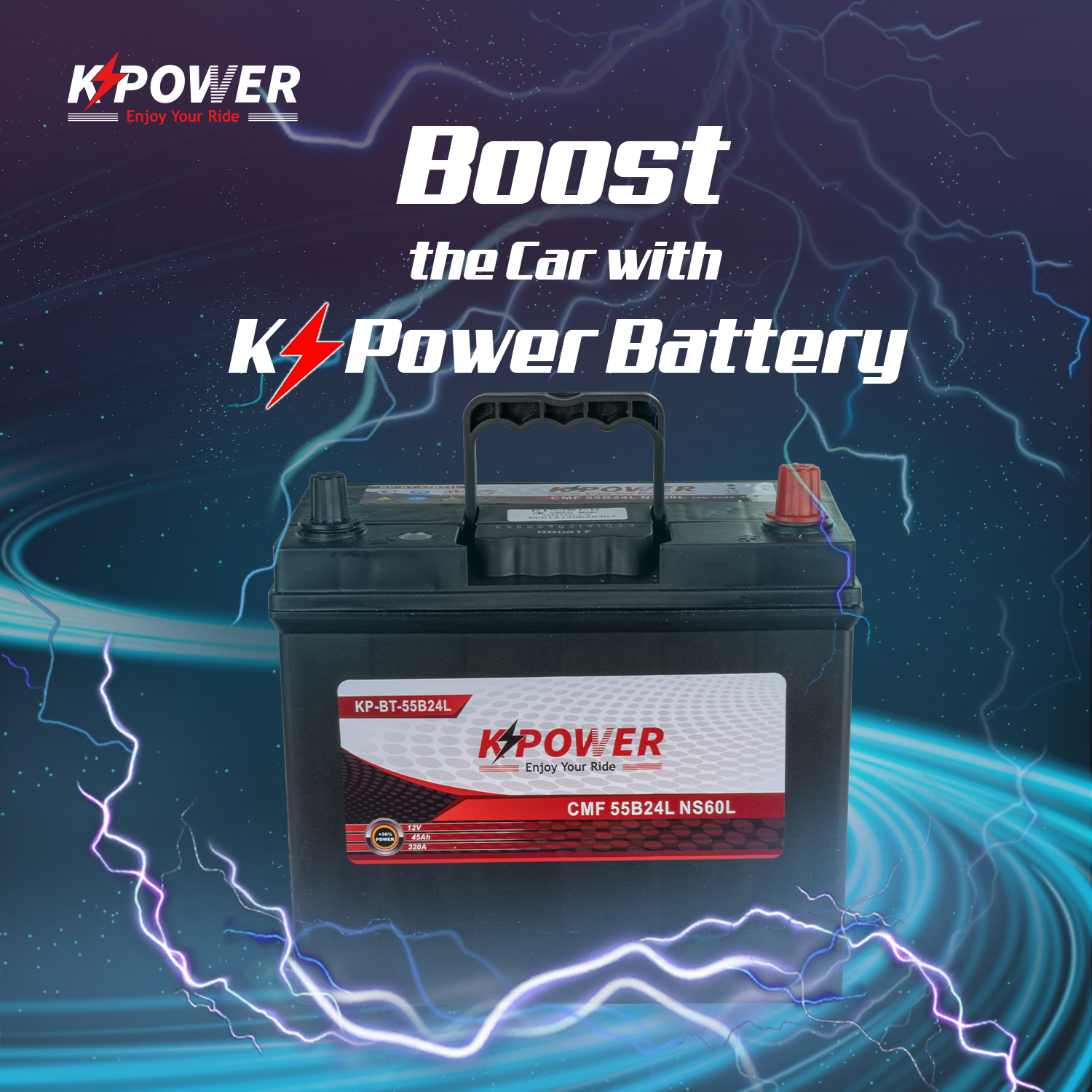 K Power NS60 - 55B24L Car Battery - K Power